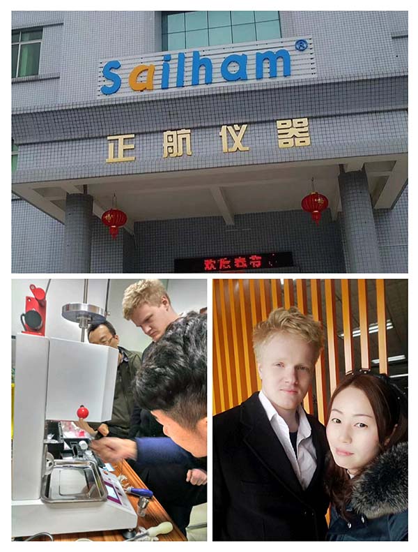 欢迎德国帅哥Erik来厂参观，实地考察后